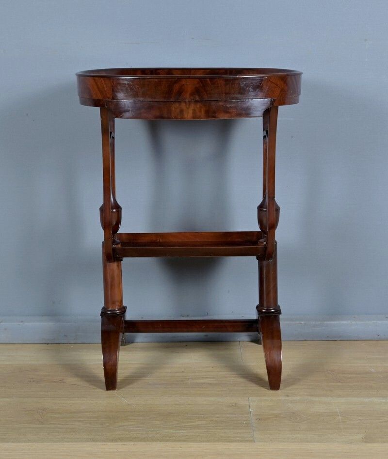 photo for sale Mahogany Burl Trinket Table, Empire Period – Early 19th Century
