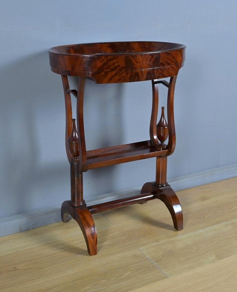 1620.0 Mahogany Burl Trinket Table, Empire Period – Early 19th Century photo