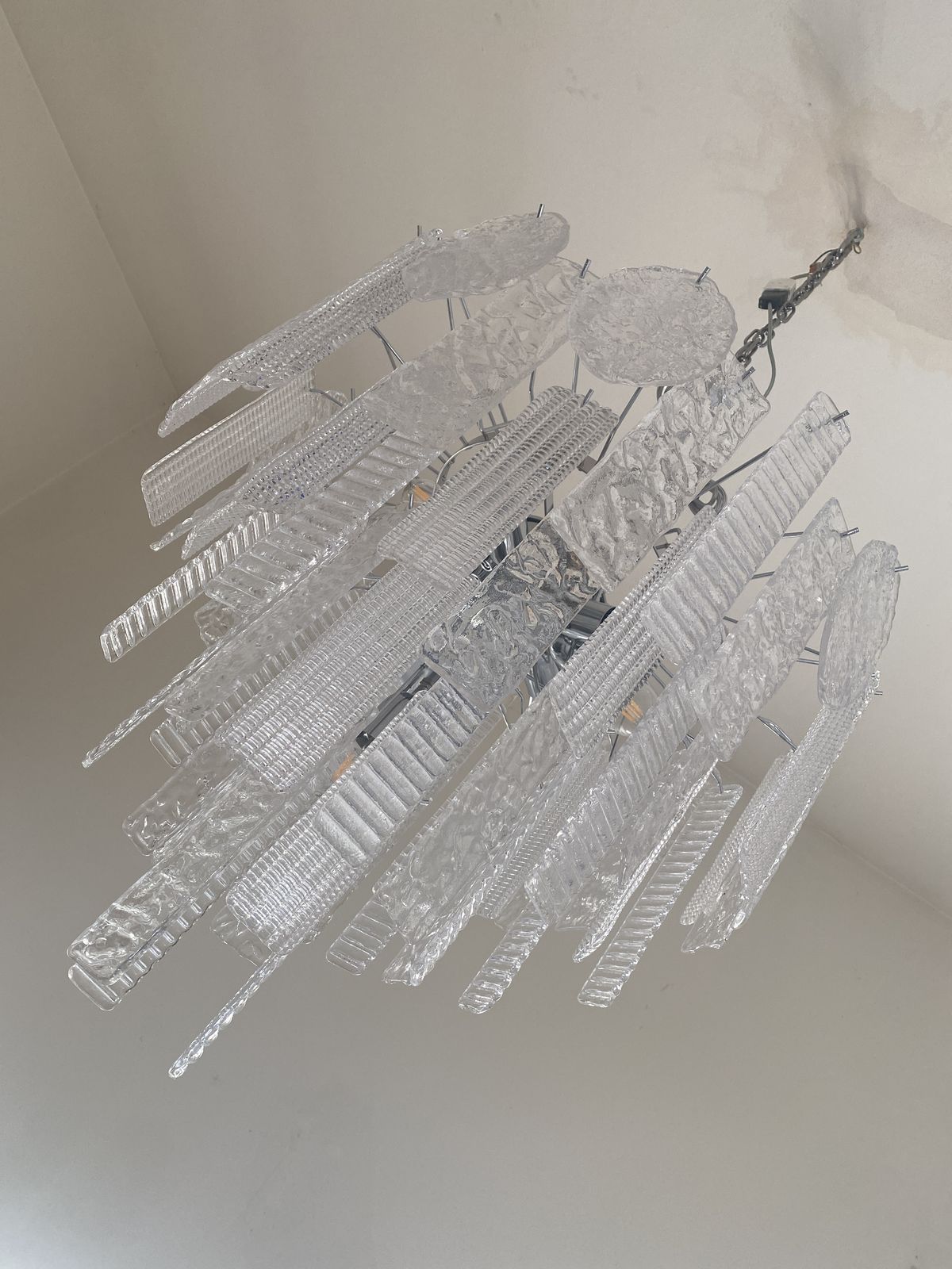 photo furniture Art Deco Murano Glass Style Chandelier Clear Italian Sputnik Art By Simoeng