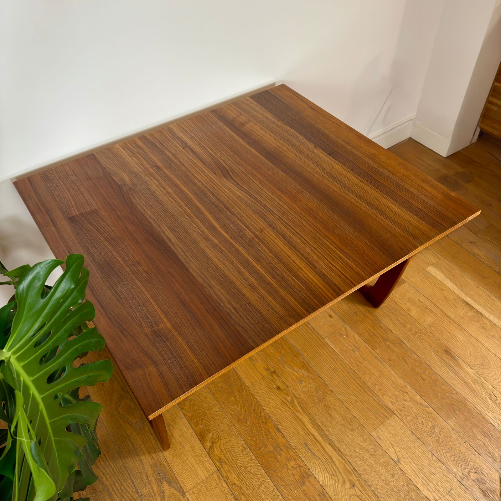 Mid Century Teak And Walnut Dining Table photo for sale