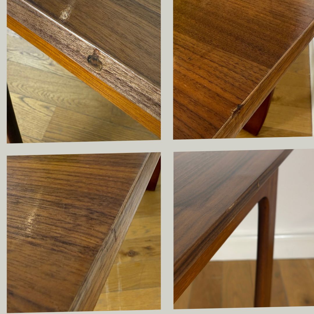 Furniture Mid Century Teak And Walnut Dining Table photo