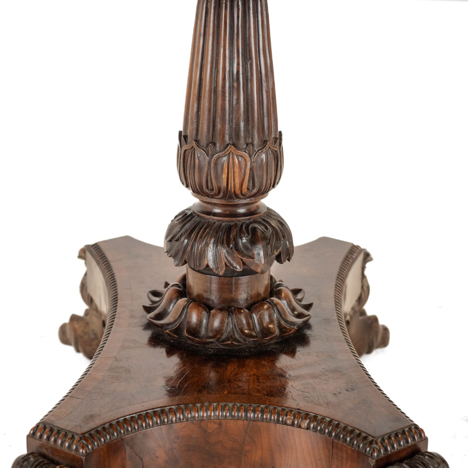 photo furniture William IV Burr Yew Wood Card Table, C.1830
