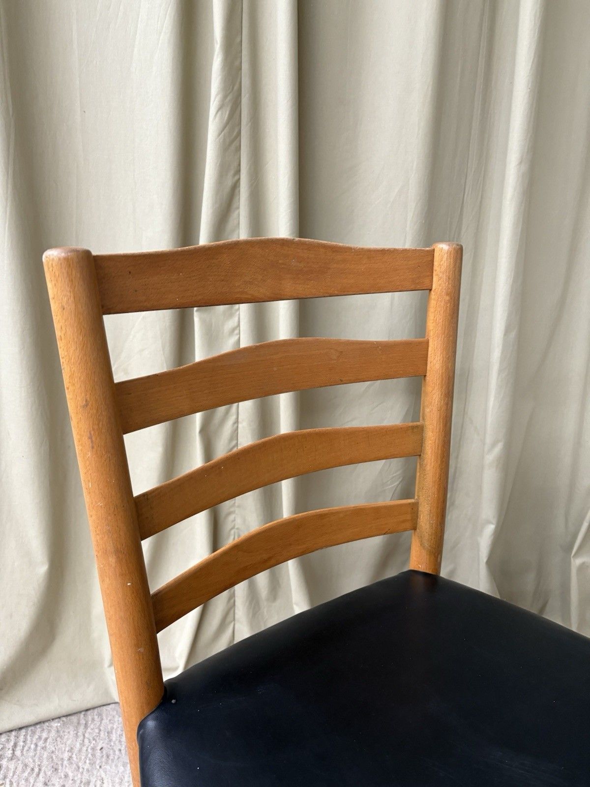 Vtg Early Mid Century Set 2 Kaare Klint Dining Side Church Chairs Danish R985 photo vintage