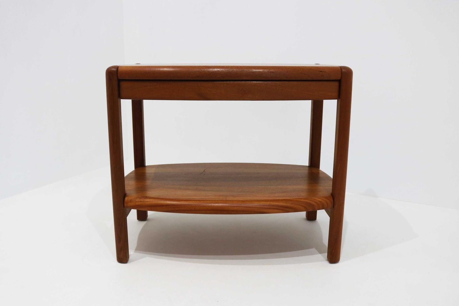 Danish Mid Century Solid Teak Bedside Table By Salling Stolefabrik Durup With Drawer And Shelf C1960 photo 817.0