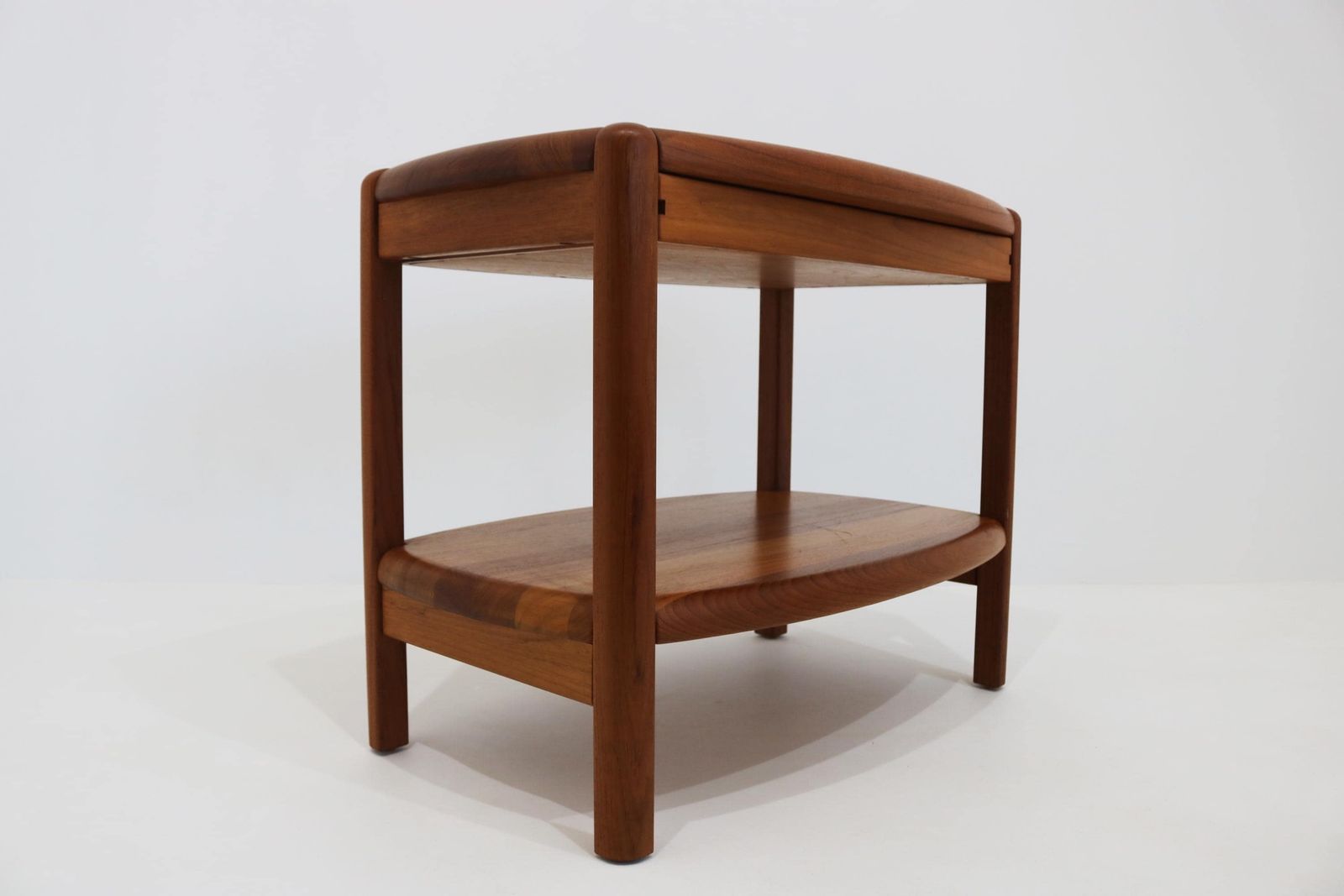 817.0 Danish Mid Century Solid Teak Bedside Table By Salling Stolefabrik Durup With Drawer And Shelf C1960 photo