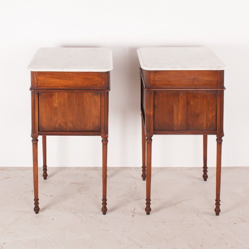 Pair Of French Walnut Bedside Cabinets photo vinterior