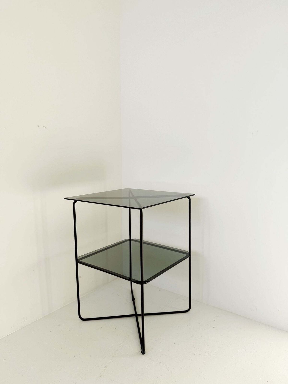 Metal And Smoked Glass Coffee Table, 1970s photo furniture
