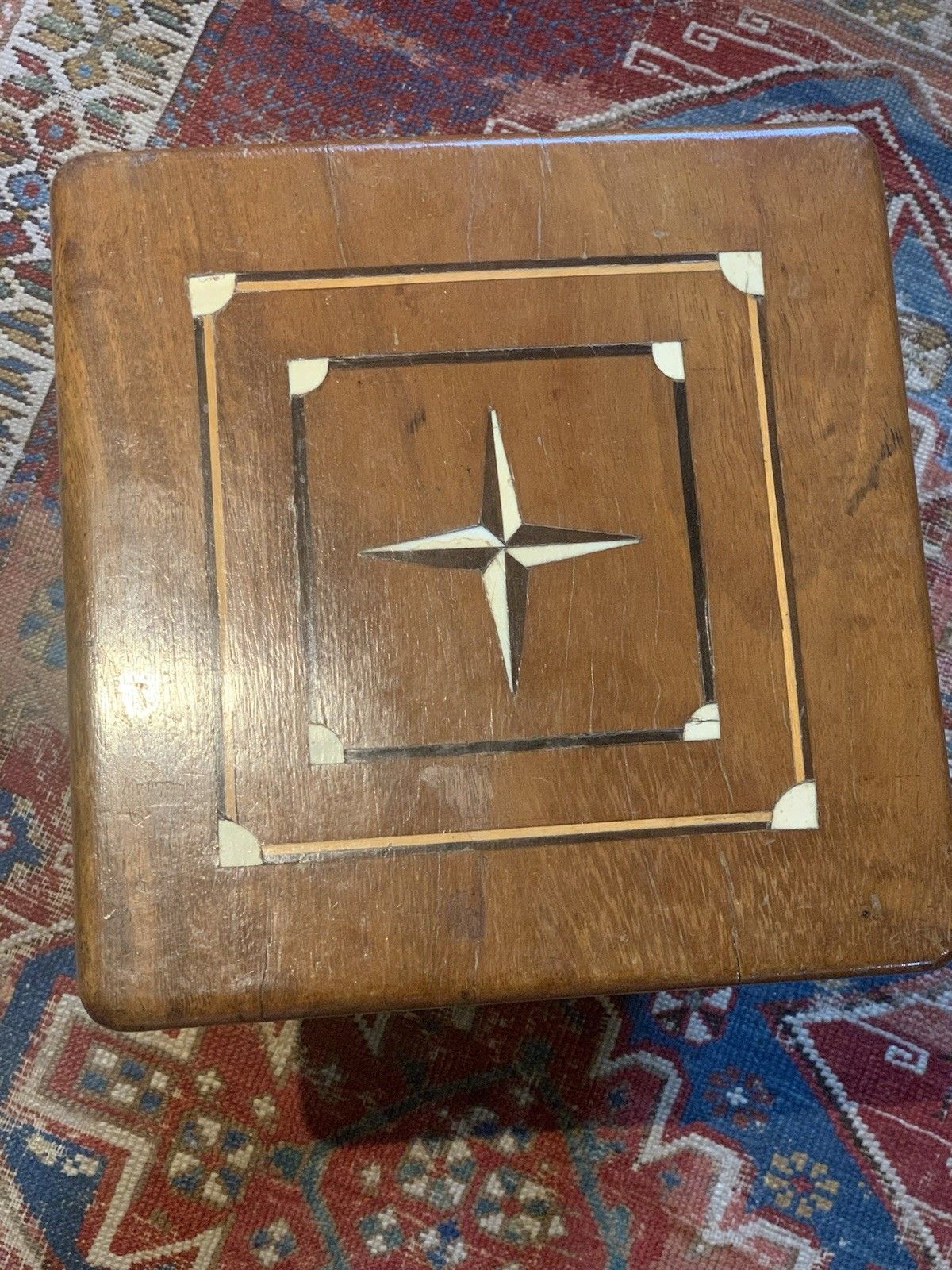 A Small Arts And Crafts Inlaid Lamp Table With Middle Eastern Influence. photo for sale