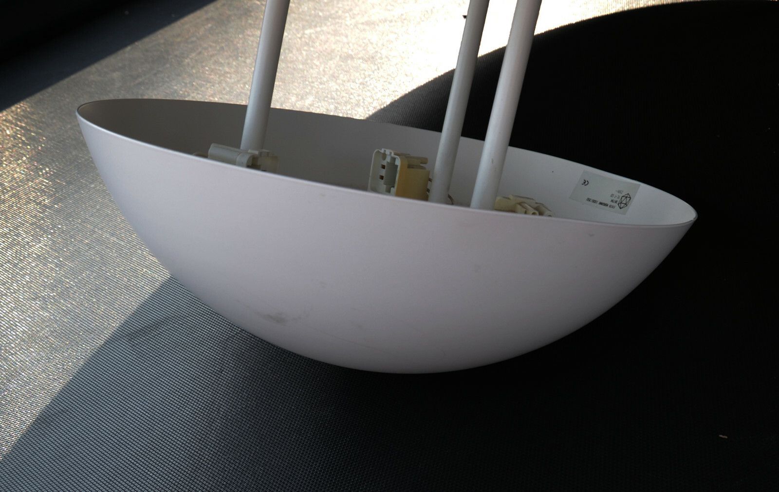 Lighting Used White Aluminium Pendant Lamp Fata Morgana Hans Arne Jakobsson Sweden 80s photo