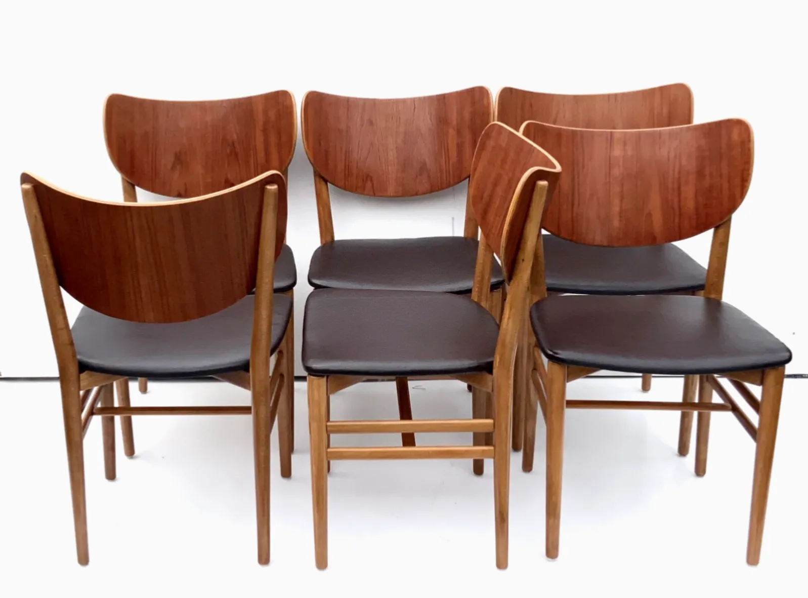 Danish Dining Chairs Set Of 6 By Niels And Eva Koppel Slagelse Mobelfabric 1950s photo furniture