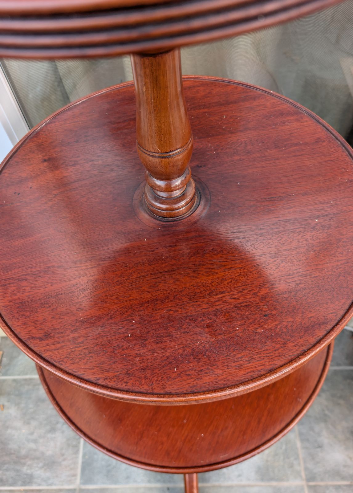 photo for sale Mahogany Three Tier Revolving Dumb Waiter – Restoration Project