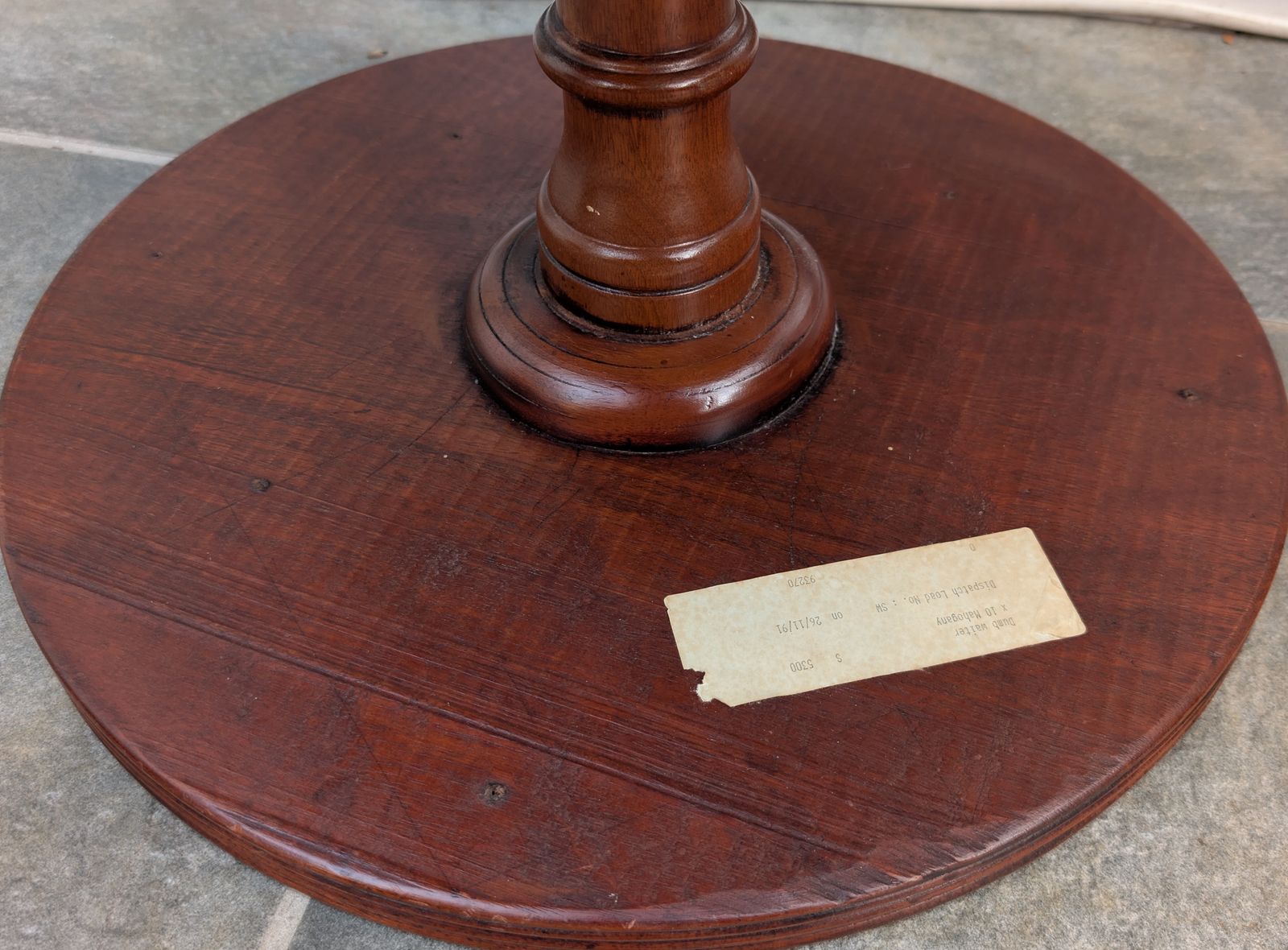 photo vintage Mahogany Three Tier Revolving Dumb Waiter – Restoration Project