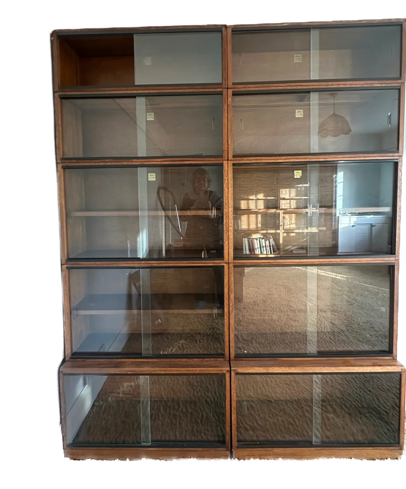 Large Simplex 5 Tier Sectional Mahogany Bookcase, 1960's. No. 2