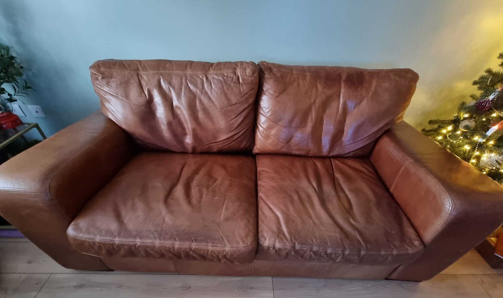Leather 3 Seater Sofa photo vinterior