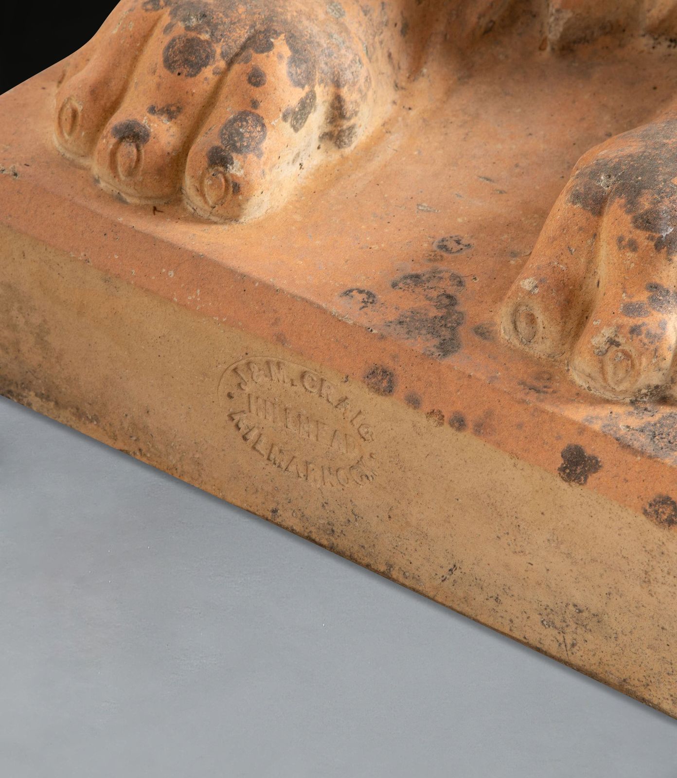 Large Pair Of 19th Century Terracotta Lions photo furniture