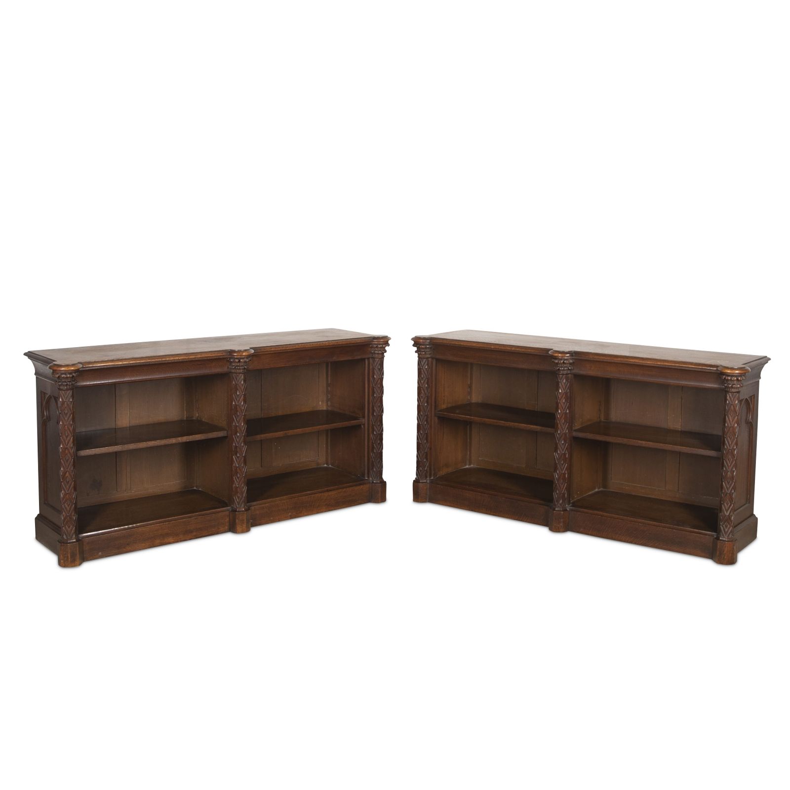 photo vintage Pair Of 19th Century Open Bookcases