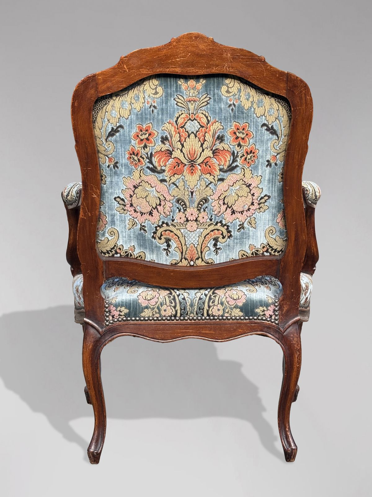 3900.0 Set Of 4 French Louis XV 19th Century Upholstered Armchairs photo