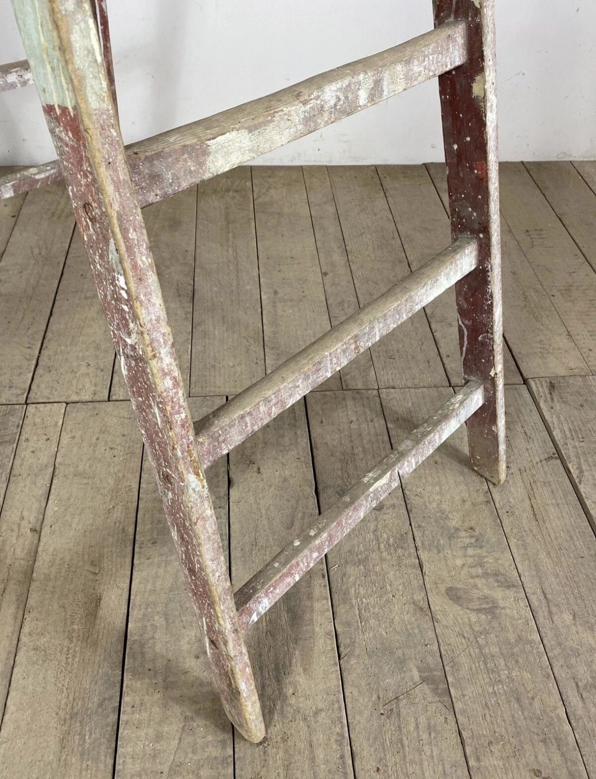Antique French Original Painted Shop Display Ladders photo furniture