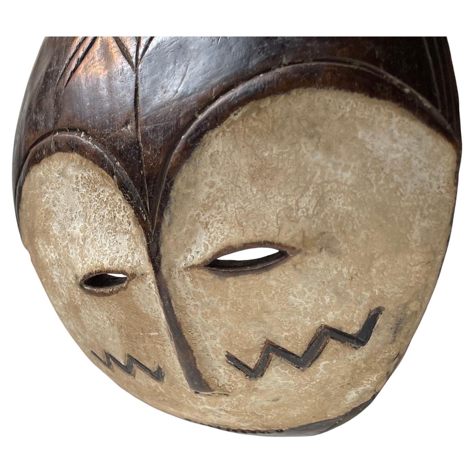 Vintage Lega   Kwele Mask From Congo Africa, 1970s