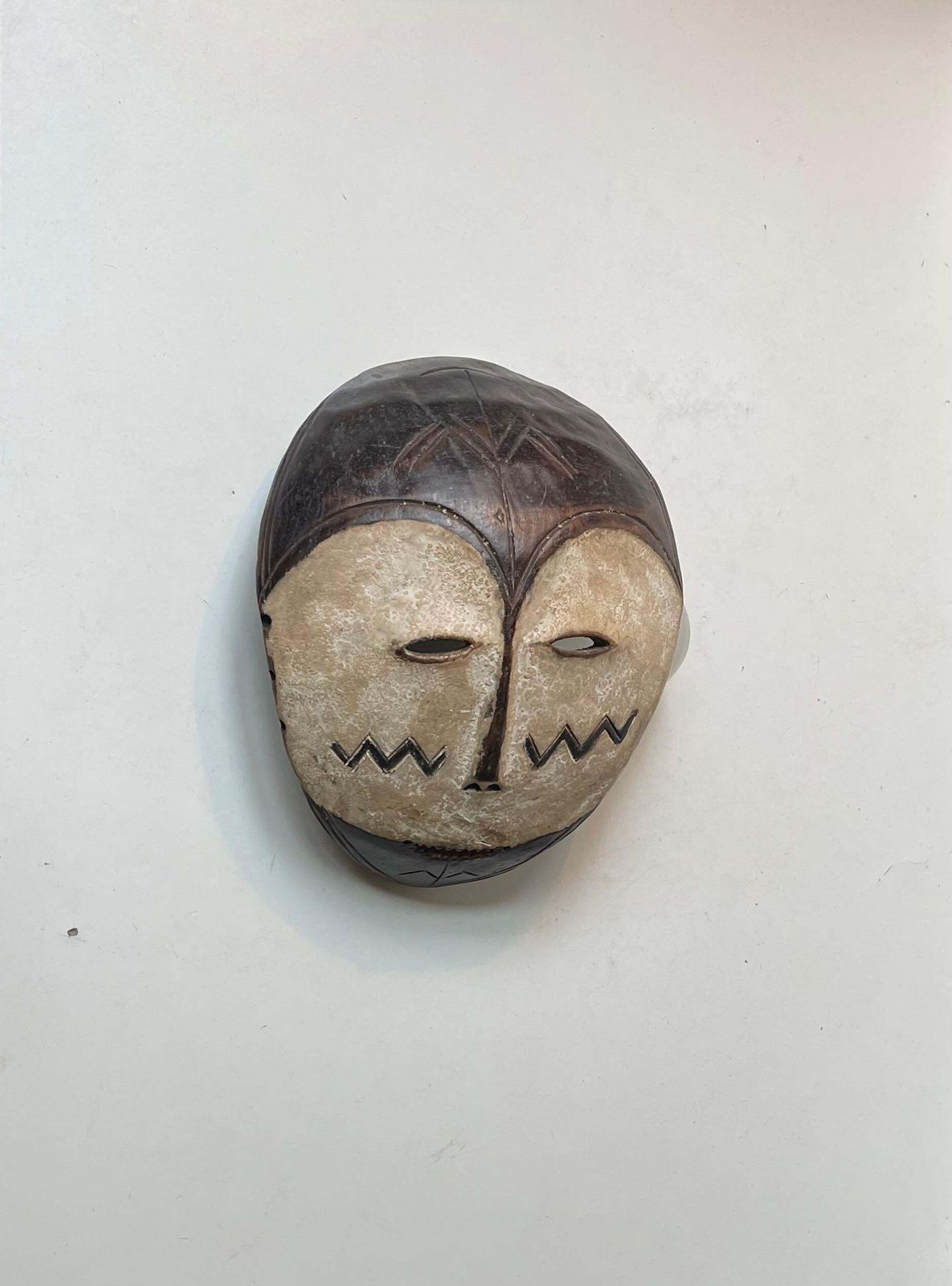 Vintage Lega   Kwele Mask From Congo Africa, 1970s photo buy