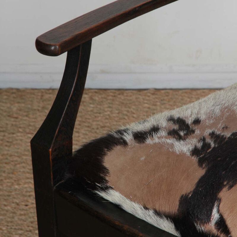 Wood And Hide Bridge Chair, Early 20th Century photo furniture