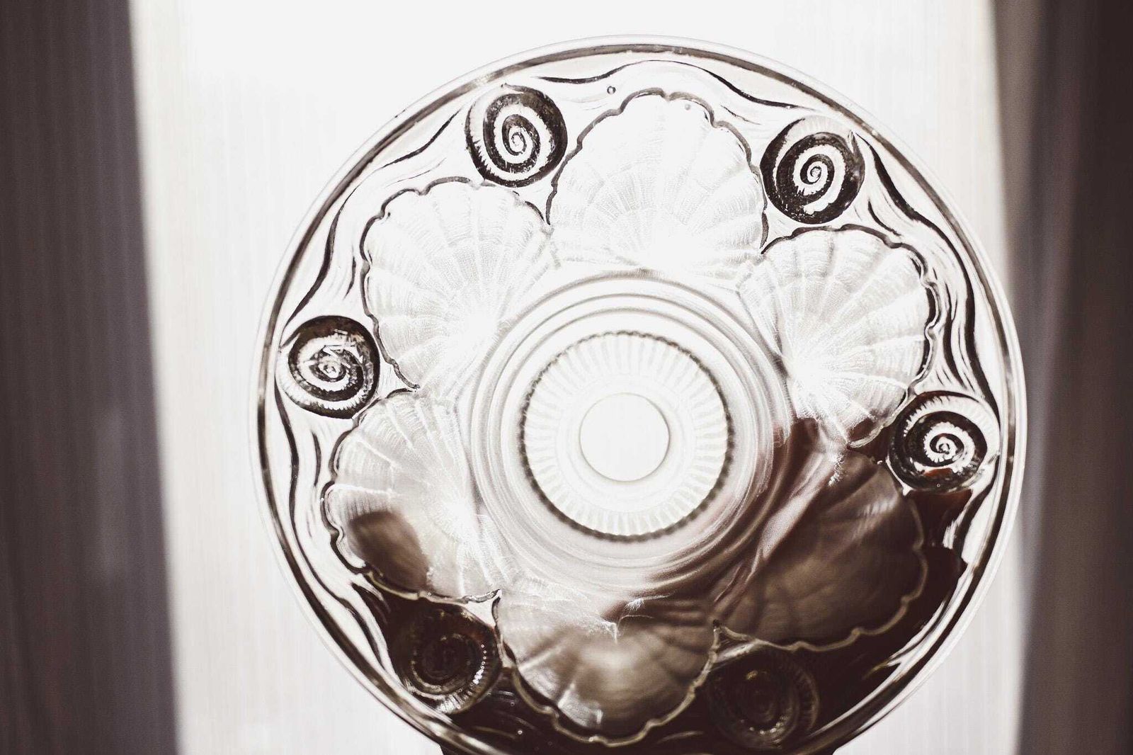 Art Nouveau Glass Lamp Shade Pair | Frosted Shell Design | Antique Ceiling Light Fixture | French Art Deco 20.5cm photo Lighting