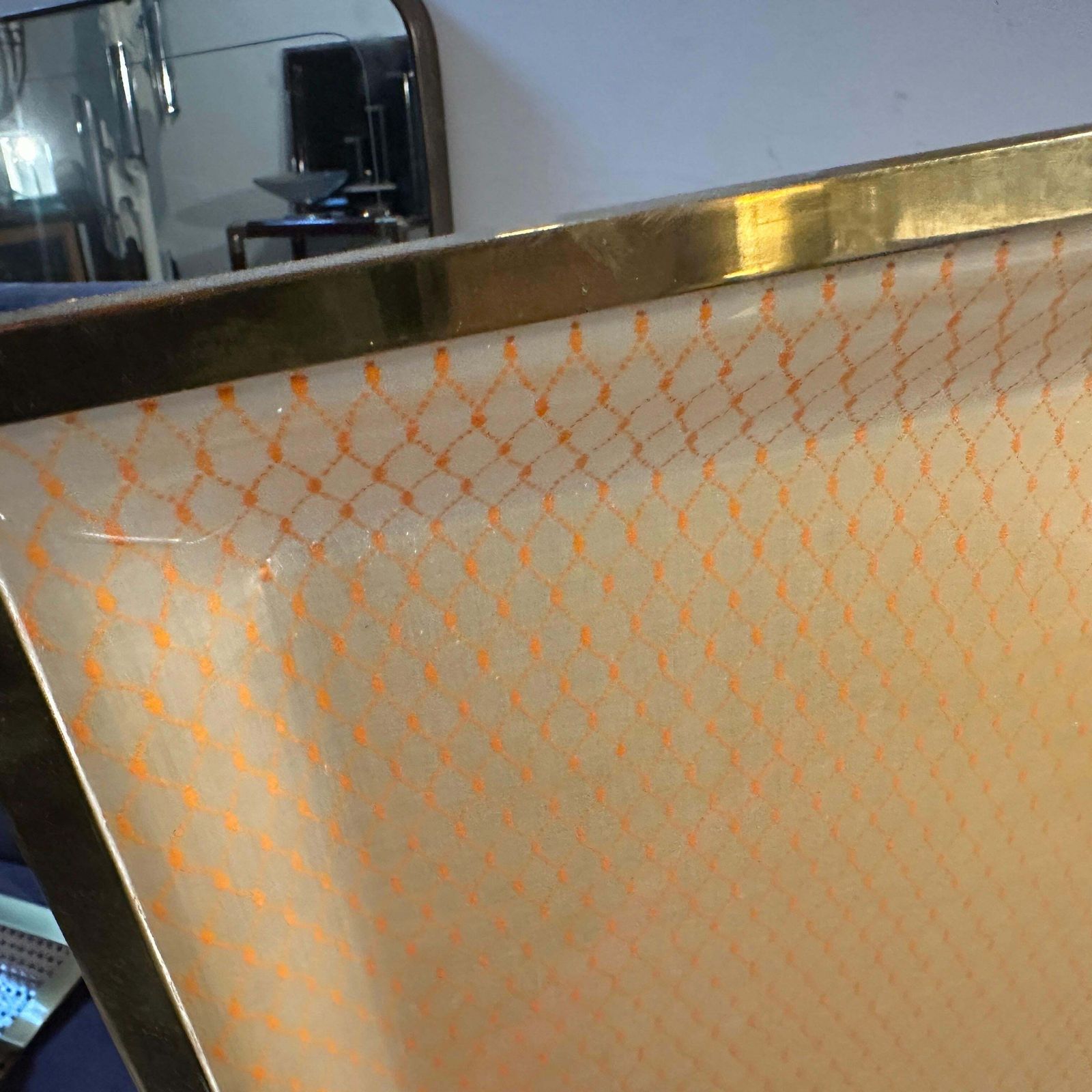 photo for sale 1970s Mid Century Modern Brass And Plexiglass Tray By Liar Of A. Cavalli