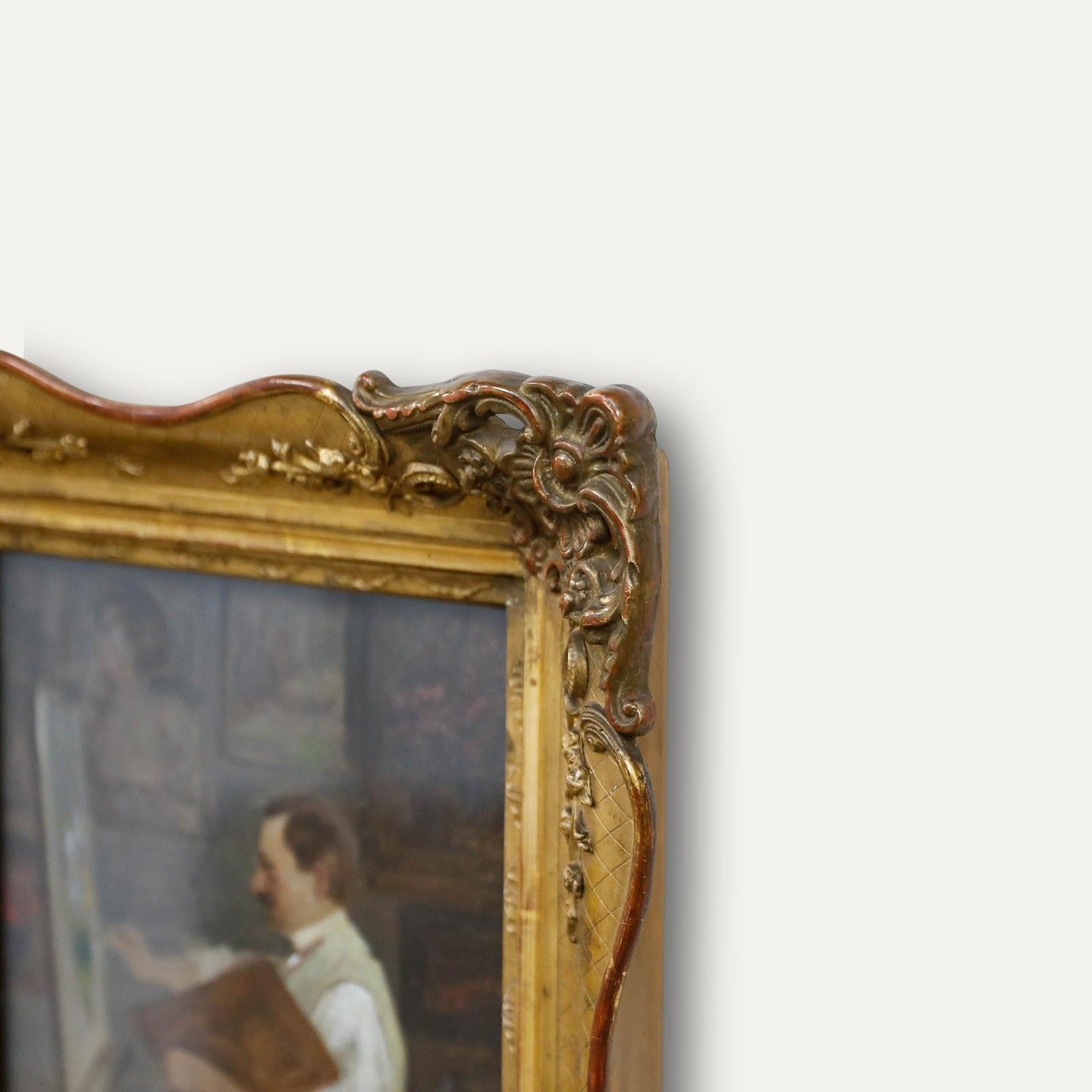 August Hermann Knoop (1856 1919) Framed Early 20th Century Oil, My Dear Friend photo 650.0