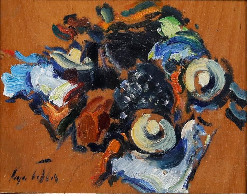 Sergio Telles (B.1936) Brazilian School 1991 Oil, Sunday In Póvoa De Varzim photo furniture