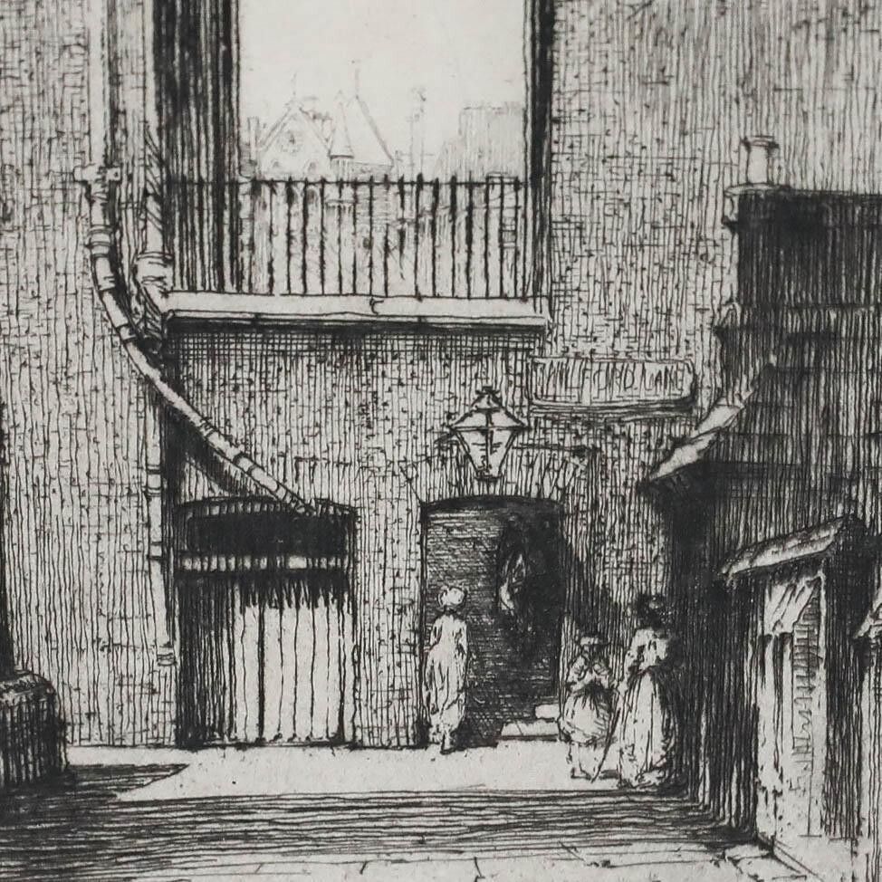 Nathaniel Sparks Re (1880 1956) Early 20th Century Etching, Essex Court photo for sale