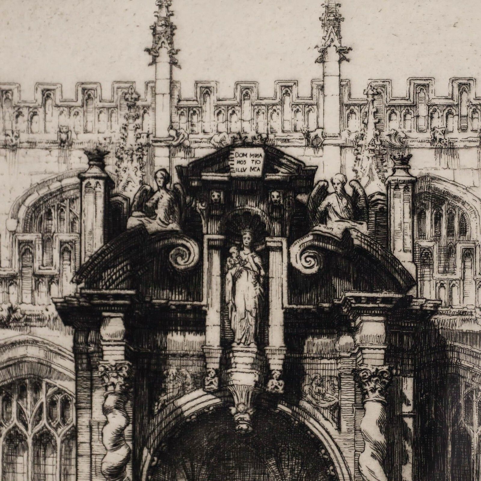 Nathaniel Sparks Re (1880 1956) Early 20th Century Etching, Church Of St Mary photo 195.0