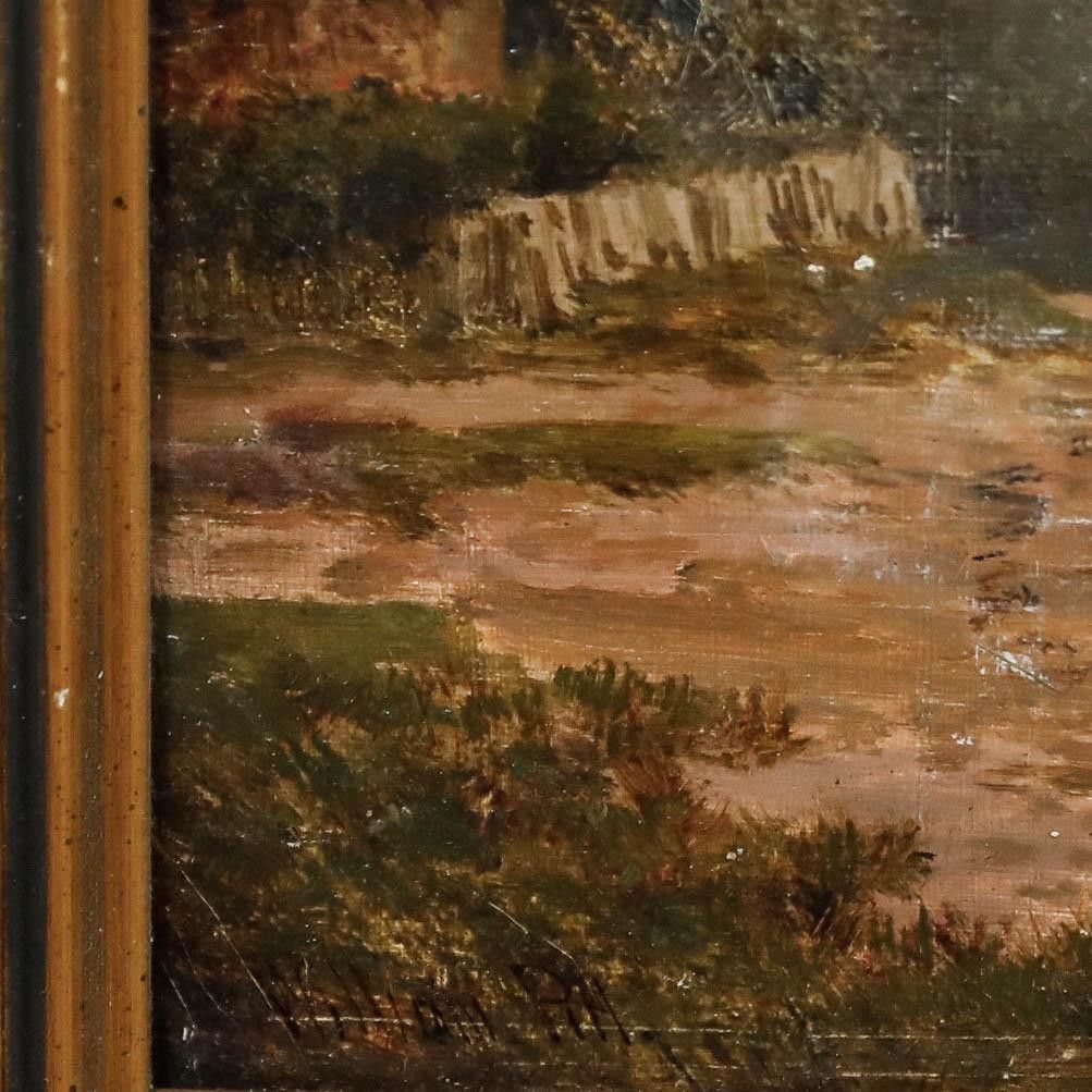 William Pitt (Act.1851 1890) Framed 1876 Oil, Radway Under Edge Hill photo vinterior