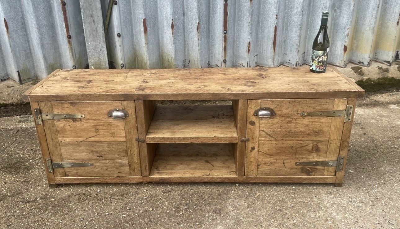Rustic Up Cycled Tv Stand, 21st Century photo vinterior