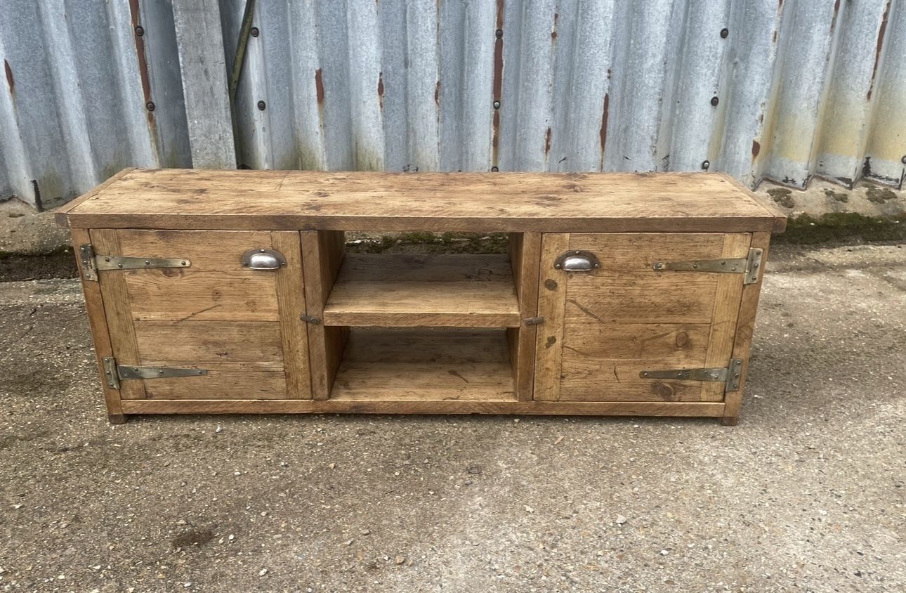 Rustic Up Cycled Tv Stand, 21st Century photo buy