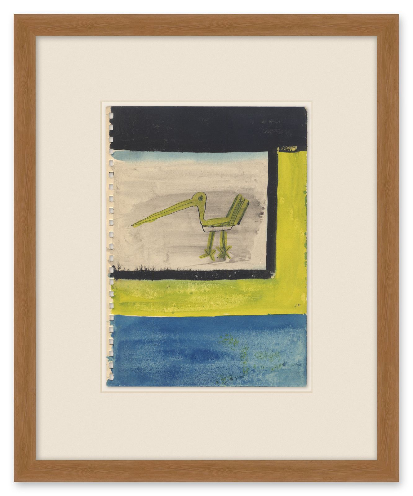 Exquisite 1954 Watercolour Painting By Eminent Dutch Sculptor
