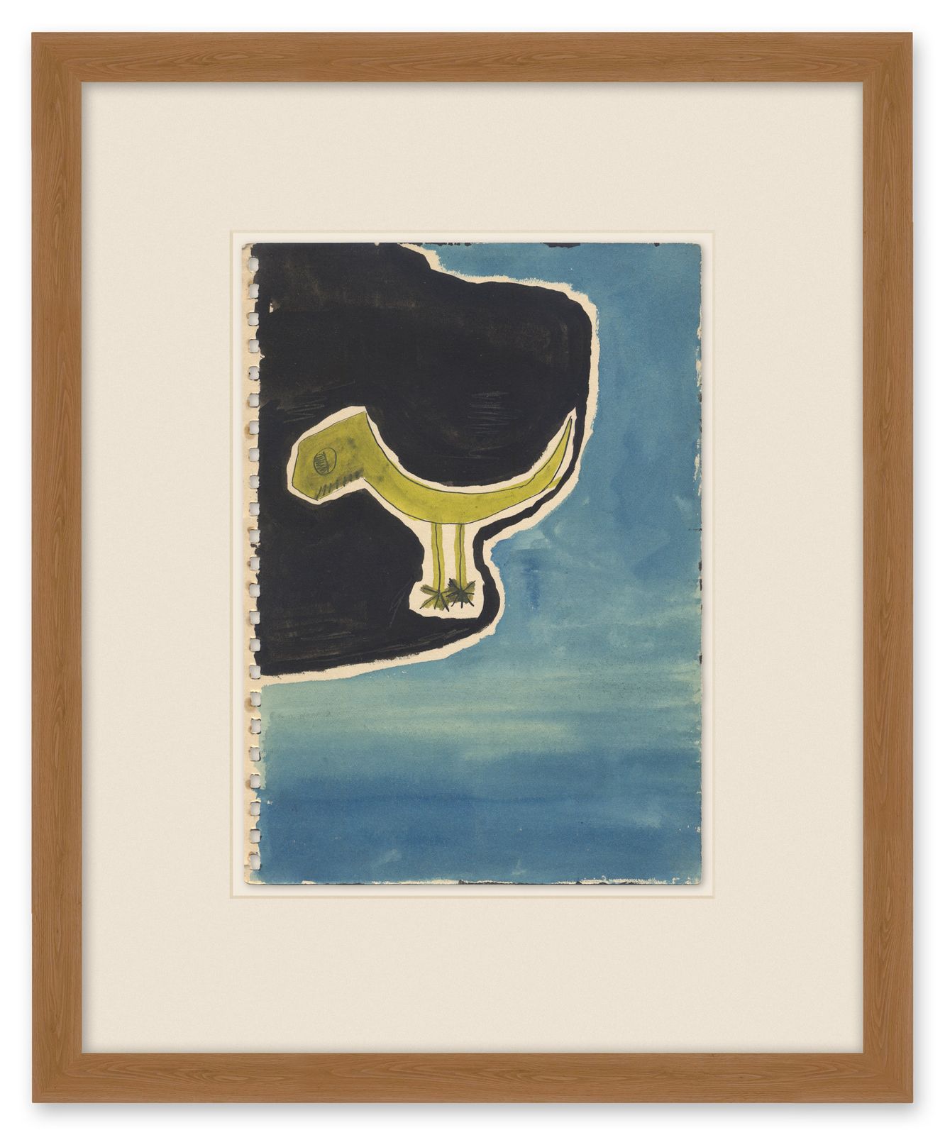 Exquisite 1954 Watercolour Painting By Eminent Dutch Sculptor