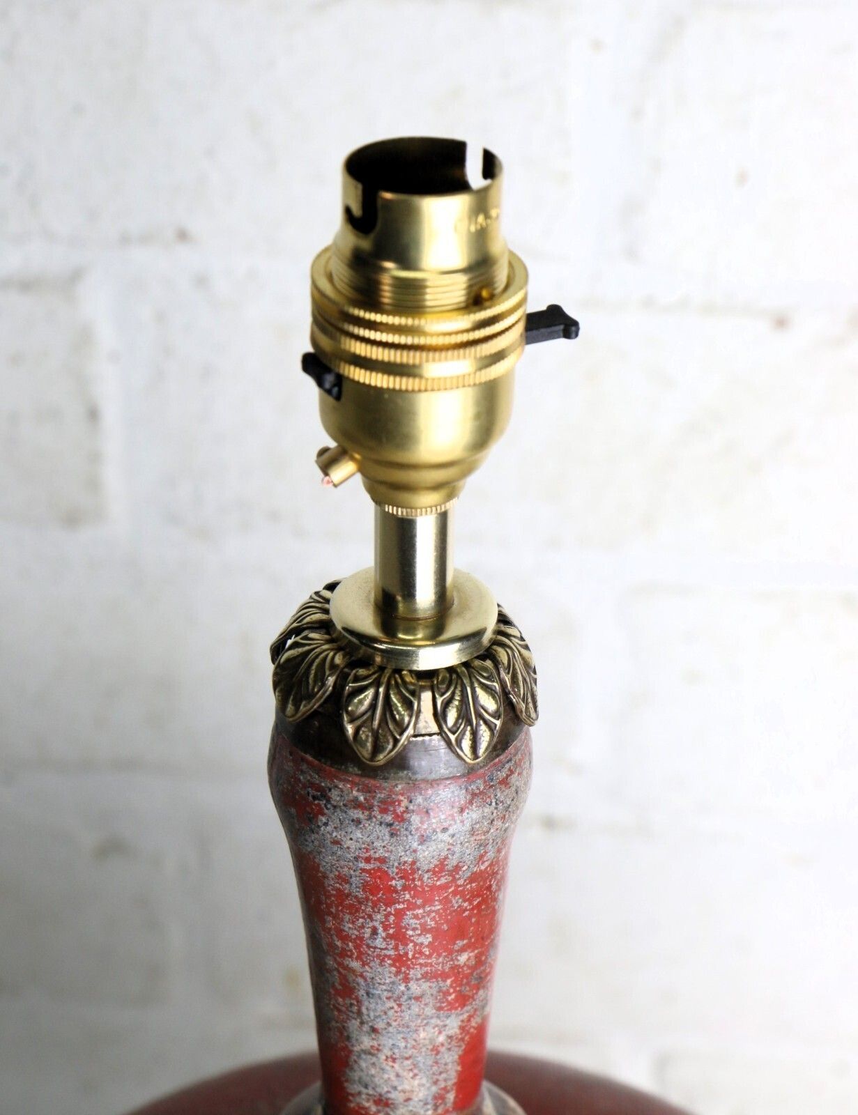 Table Lamp Antique Mughal Zinc & Brass Water Cooling Vessel 18th Century Ethnic photo for sale