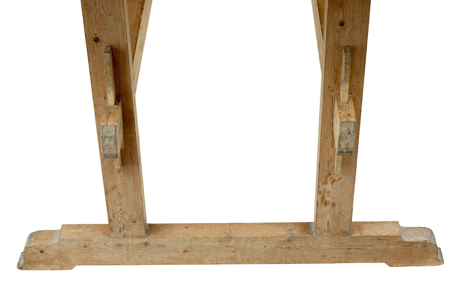 19th Century Swedish Pine Trestle Bakers Table photo furniture
