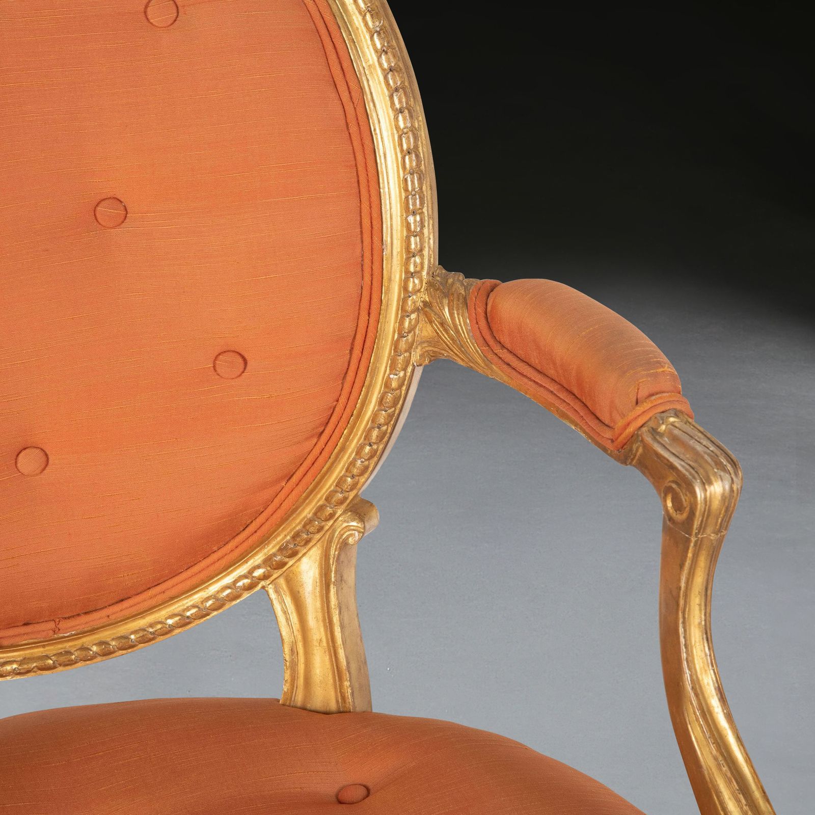 Pair Of Geo III Giltwood Open Armchairs photo for sale