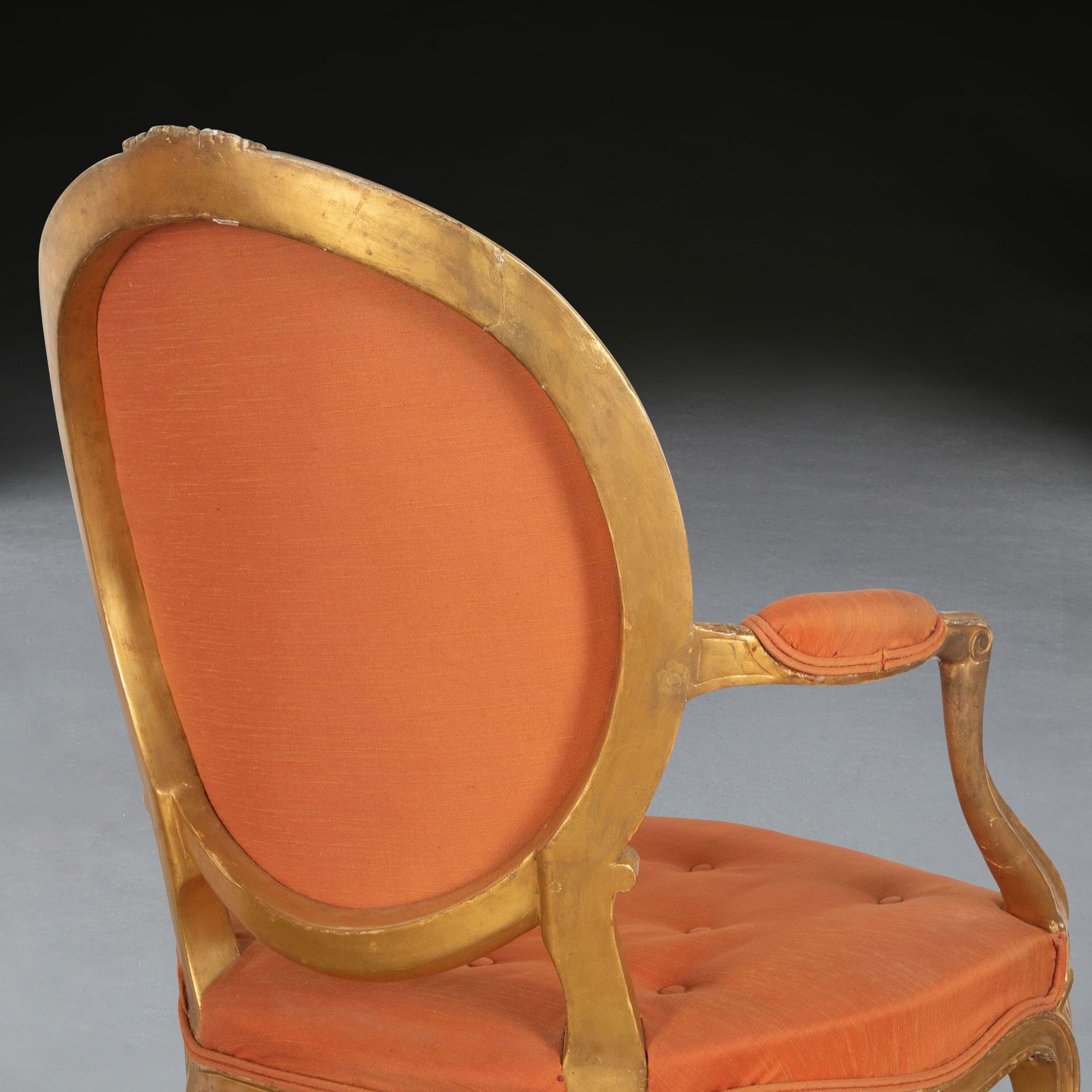 photo vintage Pair Of Geo III Giltwood Open Armchairs