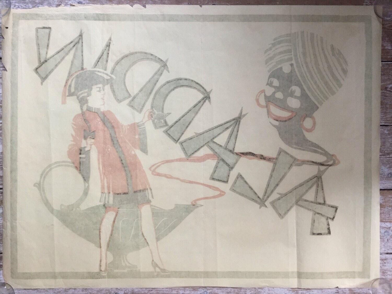 Vintage Art Deco Theatre Poster Advertising Aladdin And The Genie photo Art