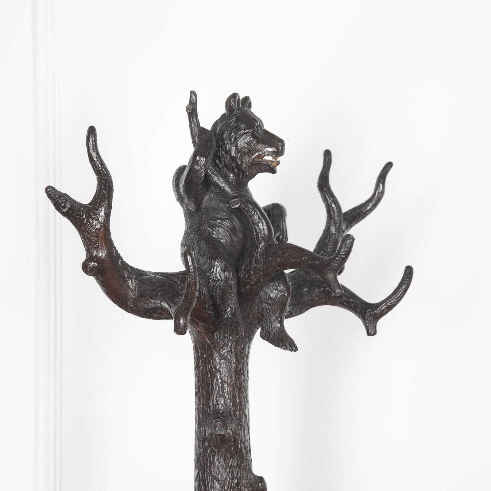 photo for sale 19th Century Carved Bear Hall Stand