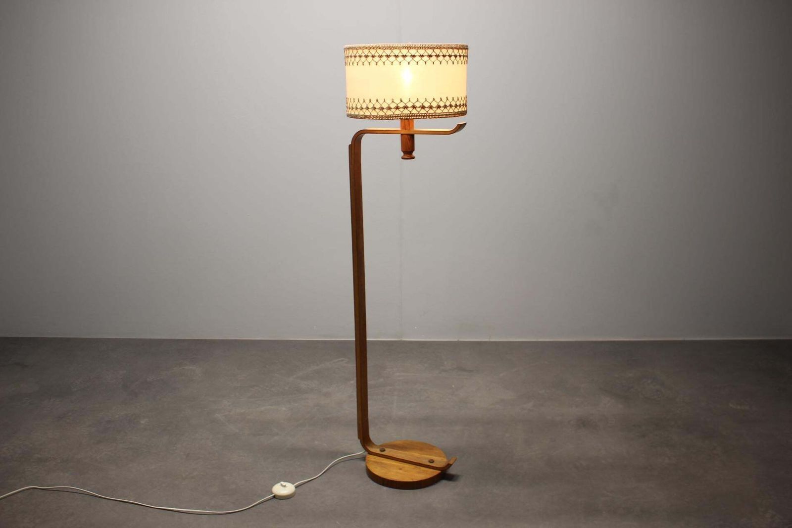 Lighting Mid Century Wooden Floor Lamp, Scandinavian Style, 1960s photo