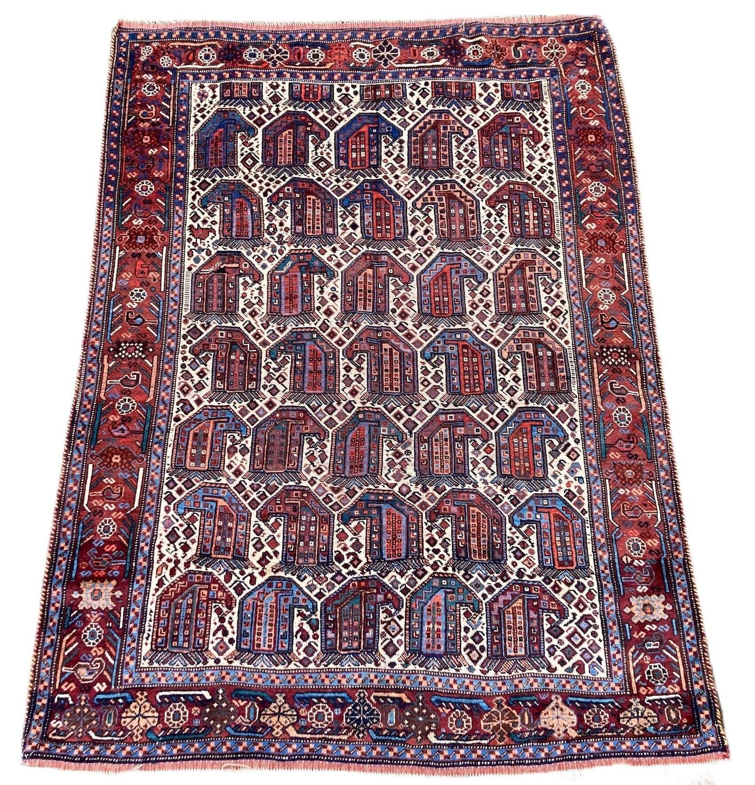 Antique Khamseh Rug 1.90m X 1.39m photo furniture
