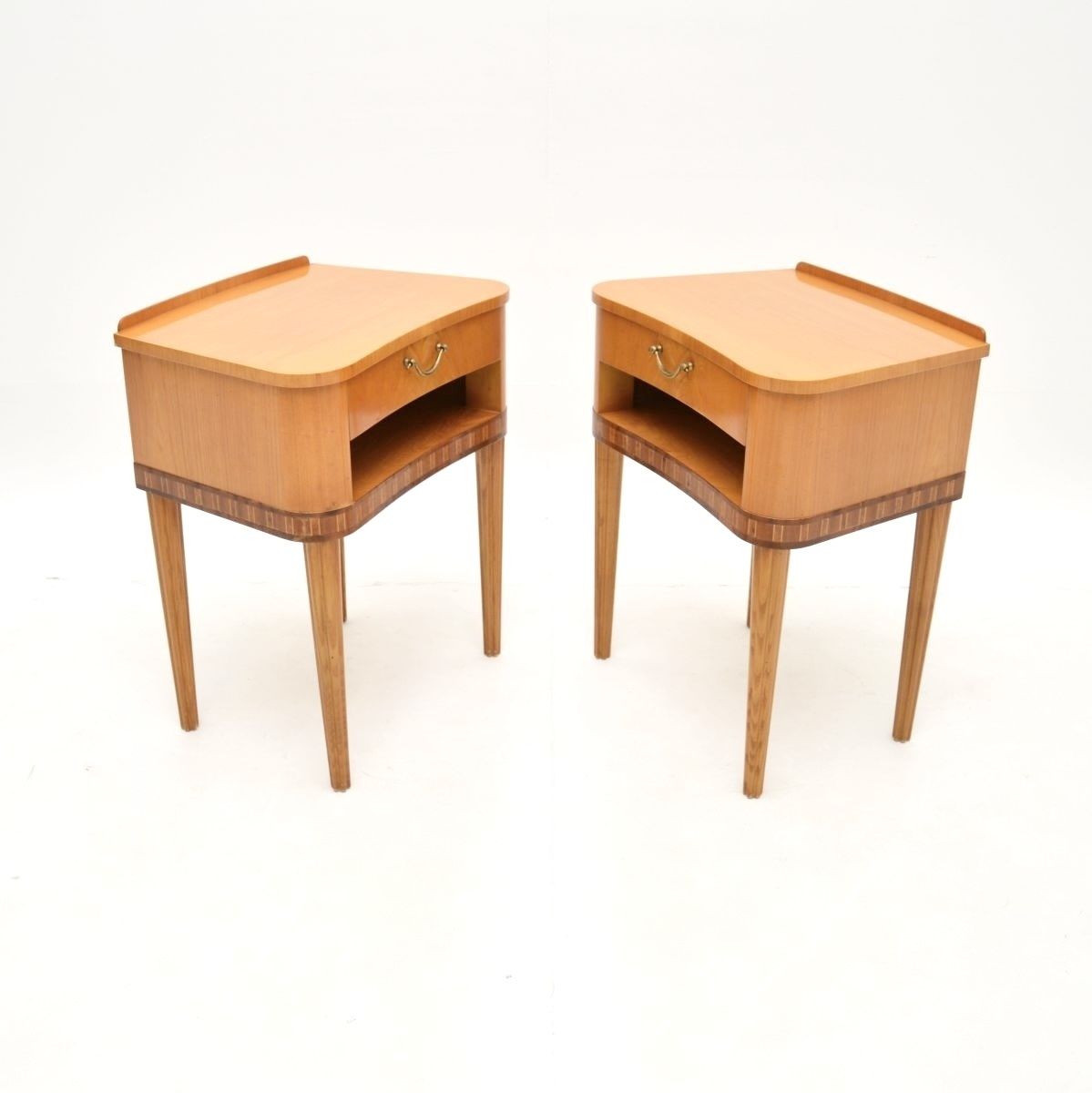 Pair Of Swedish Vintage Elm Bedside Cabinets photo Furniture