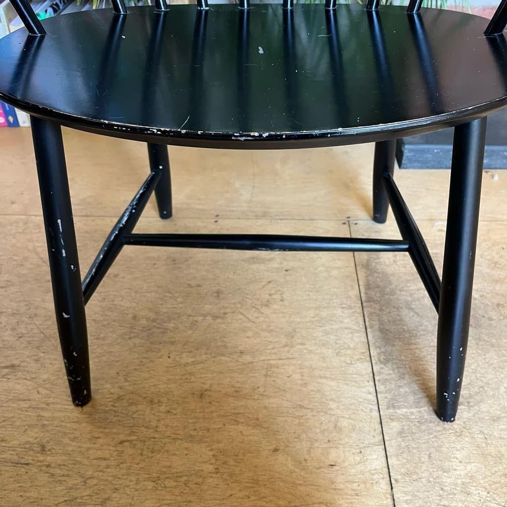 Vintage Danish Mid Century J64 Spindle Back Chair Ejvind Johansson Black Ash photo buy