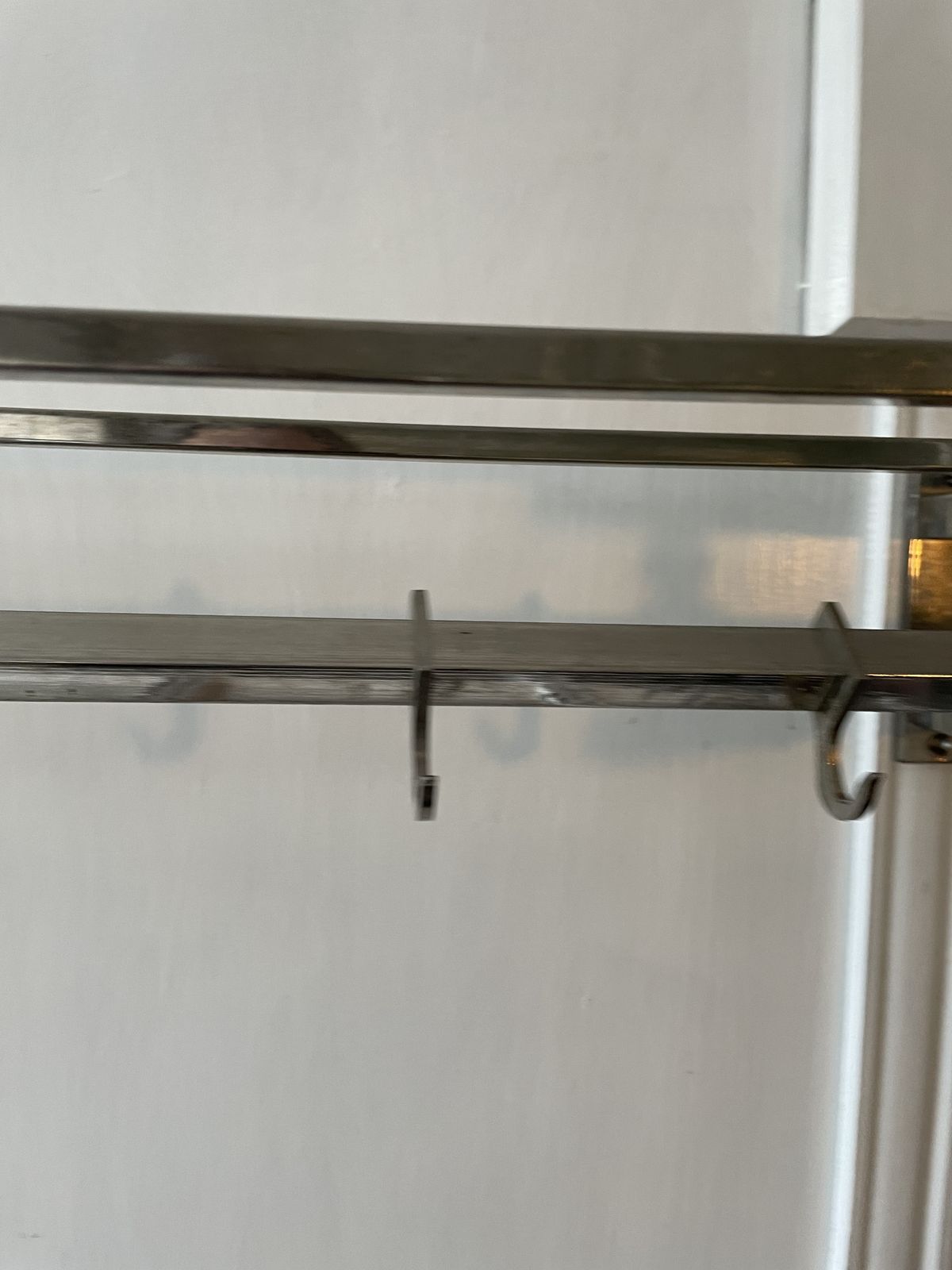 photo buy Antique Art Deco Nickel Hat Coat Shelf C1920