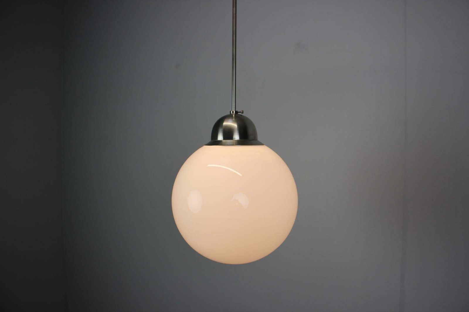 Art Deco Glass Globe Pendant Chandelier, Europe, 1930s photo vinterior