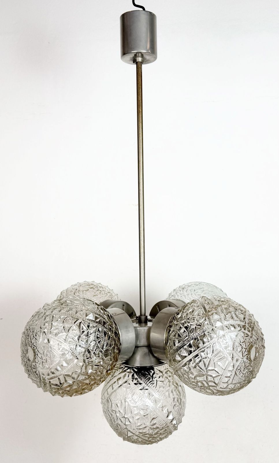 Vintage Cut Glass Chandelier From Kamenický šenov, 1960s photo furniture