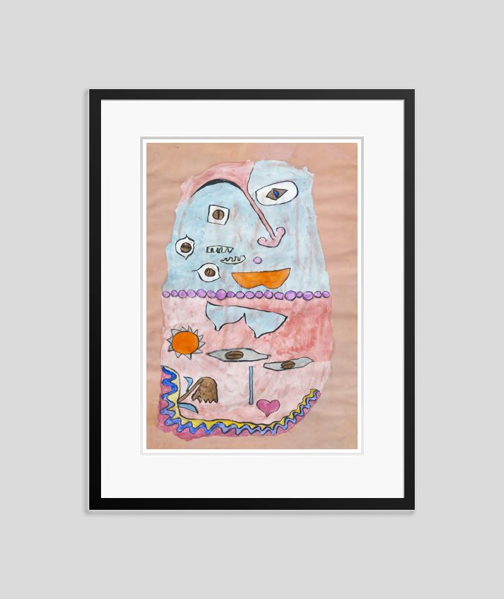 Paul Klee 'Above And Below' Archival Pigment Print Framed In Black